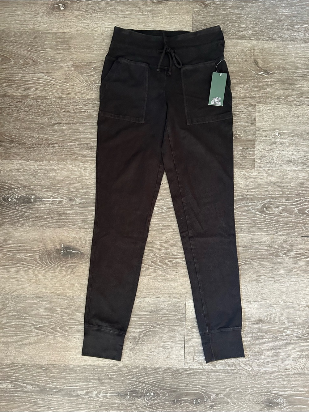 NWT XS Wild Fable Ebony Black Faded High Rise Joggers